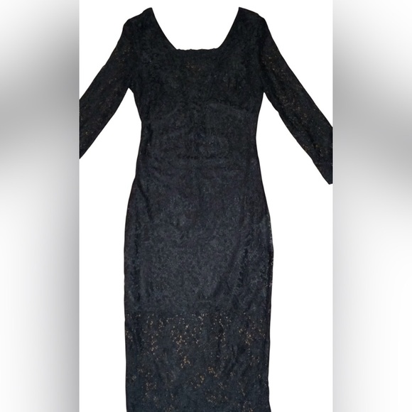 Candie’s Black Lace Midi Dress - Picture 2 of 6